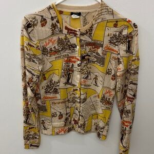 J. Crew Merino Wool Postcard Ski Cardigan